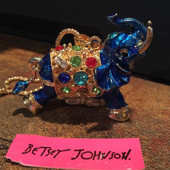 Betsey Johnson Rhinestone Elephant - Picture 1 of 2
